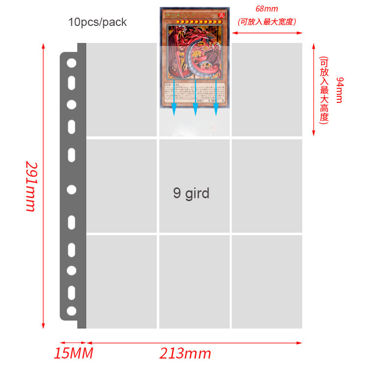 SKYSONIC 10pcs/Set A4 Binde PP - Card Penny Sleeve 评论和价格