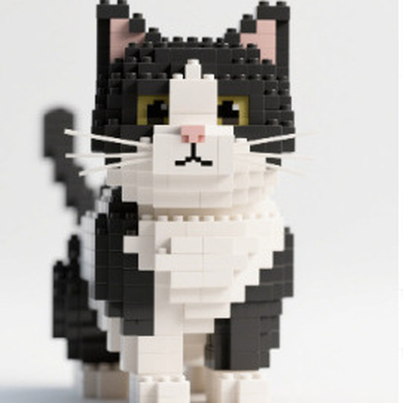 Mini Building Blocks Cat Model - Building Block Mini 评论和价格