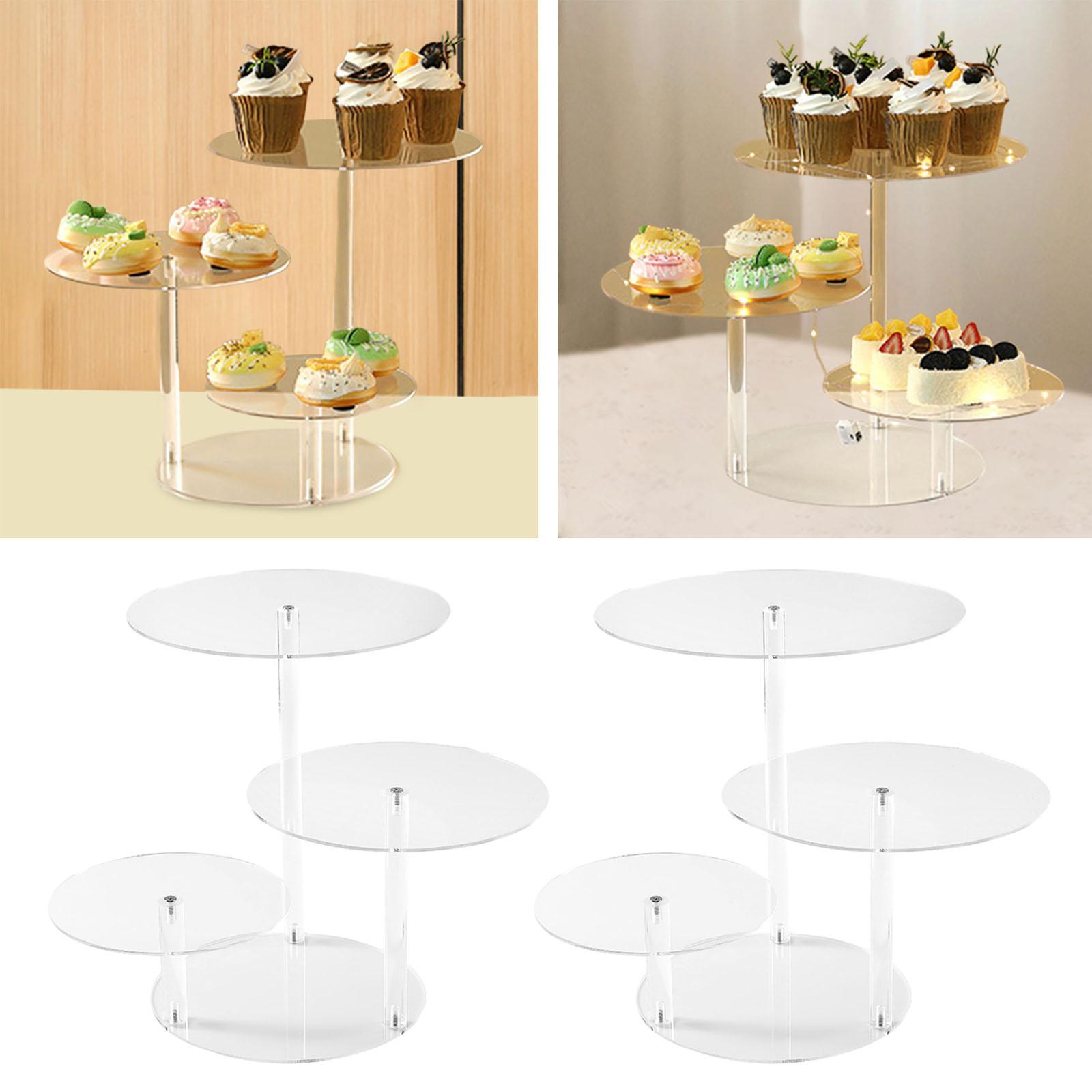 3 Tier Acrylic Cake Display St - Display Risers Set 评论和价格