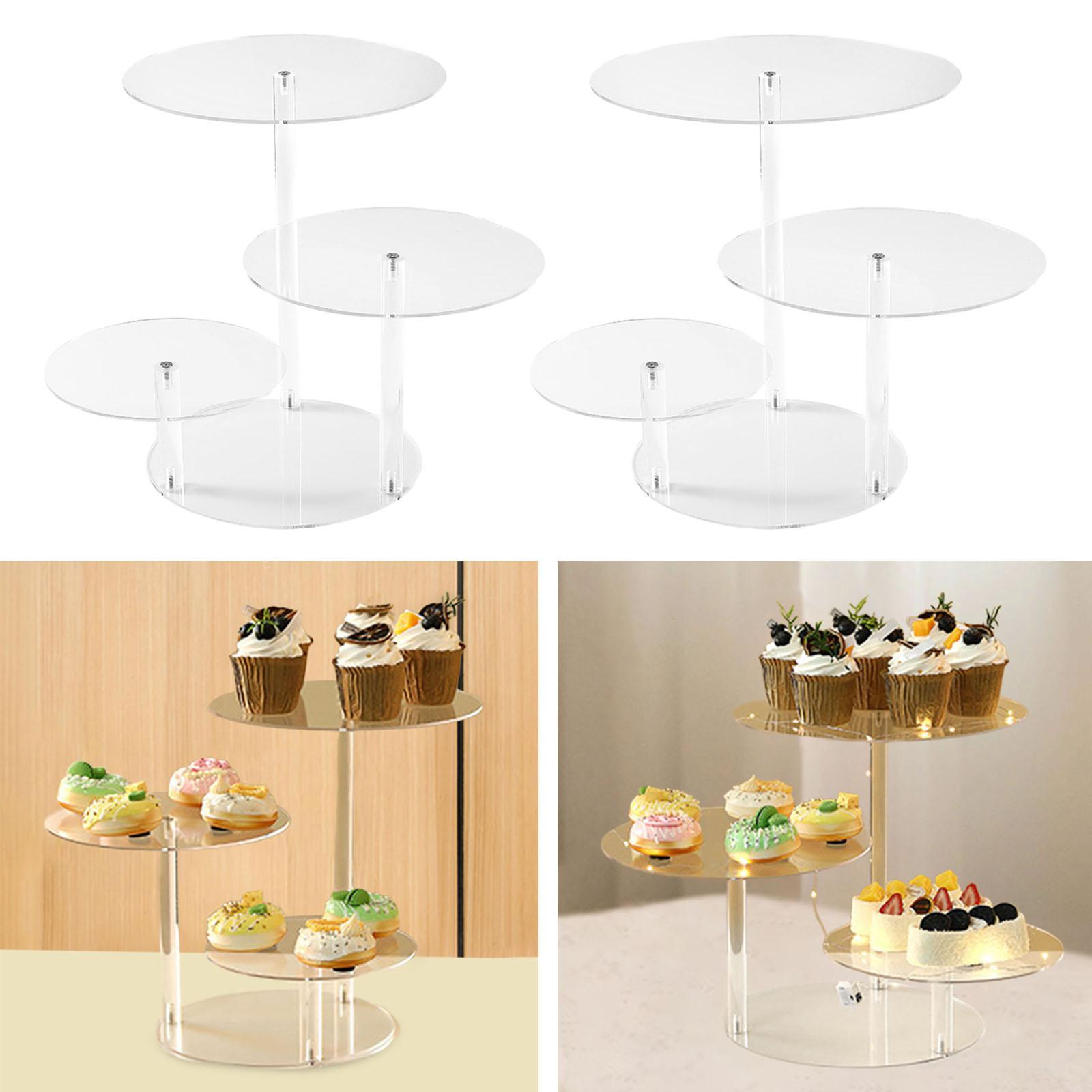 3 Tier Acrylic Cake Display St - Display Risers Set 评论和价格